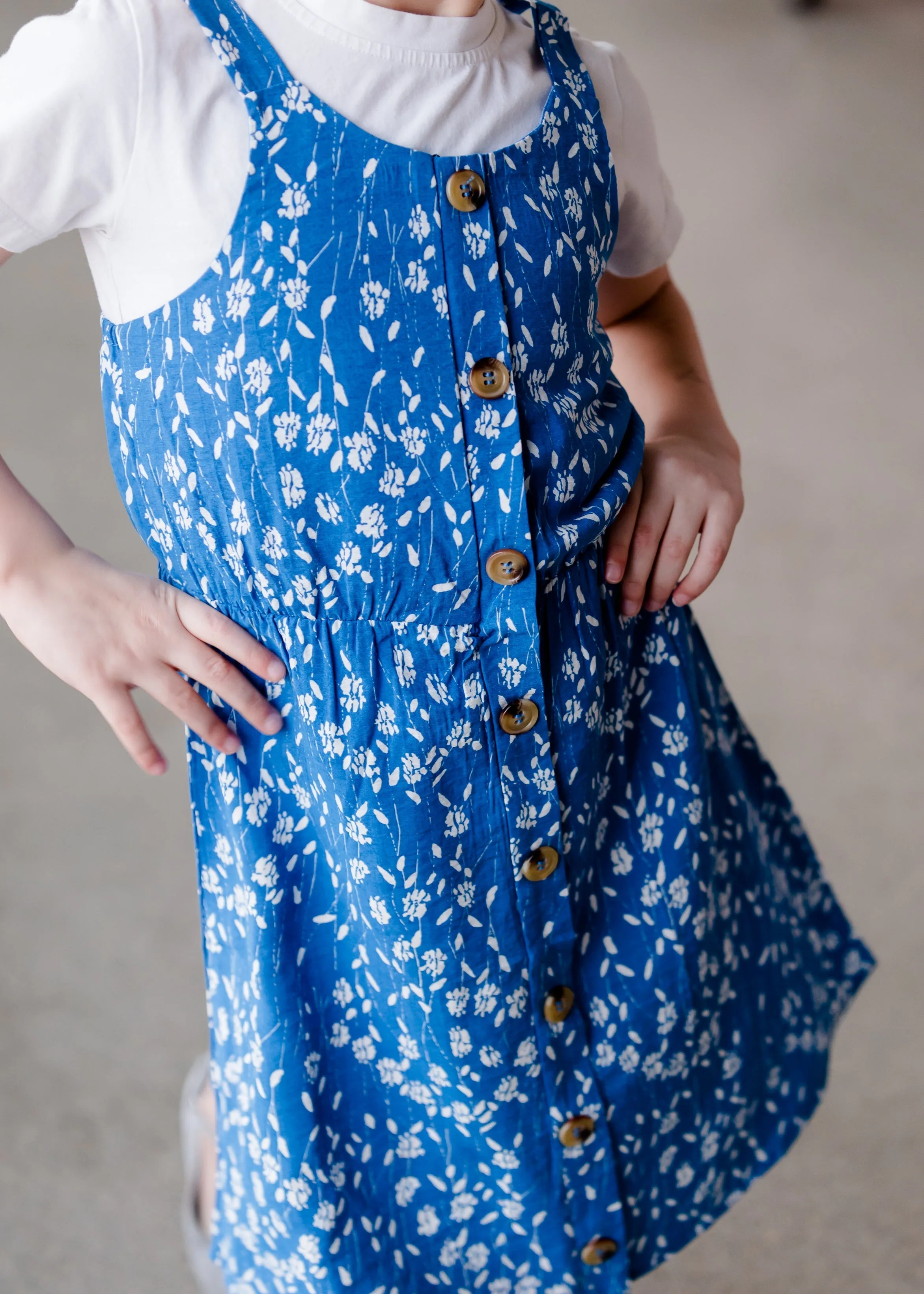 Blue Mix Midi Dress - FINAL SALE