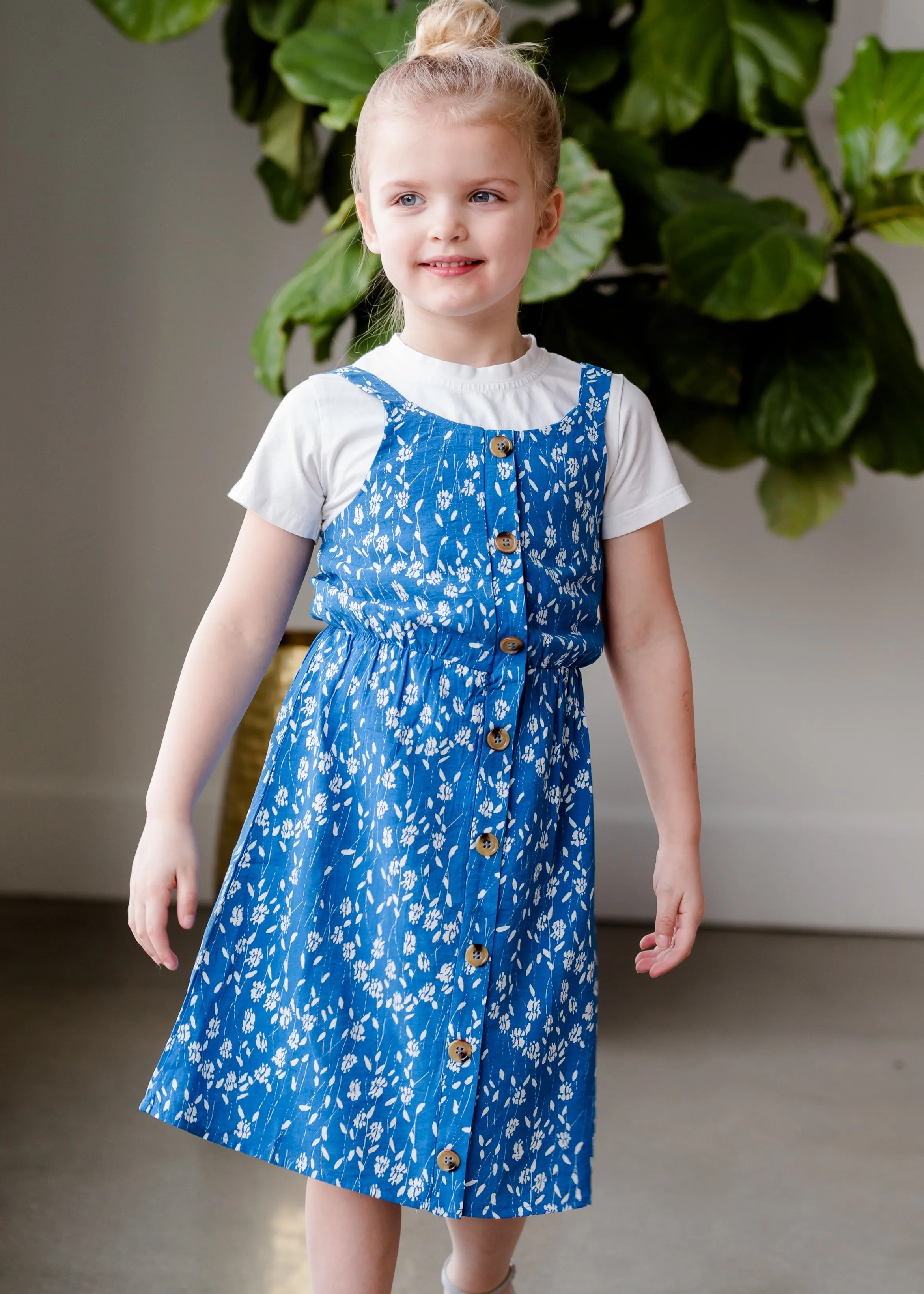 Blue Mix Midi Dress - FINAL SALE