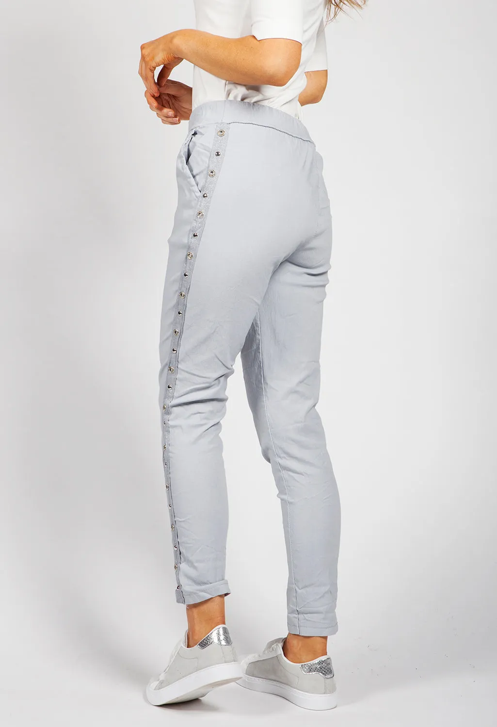 Light Grey Ring Detail Joggers