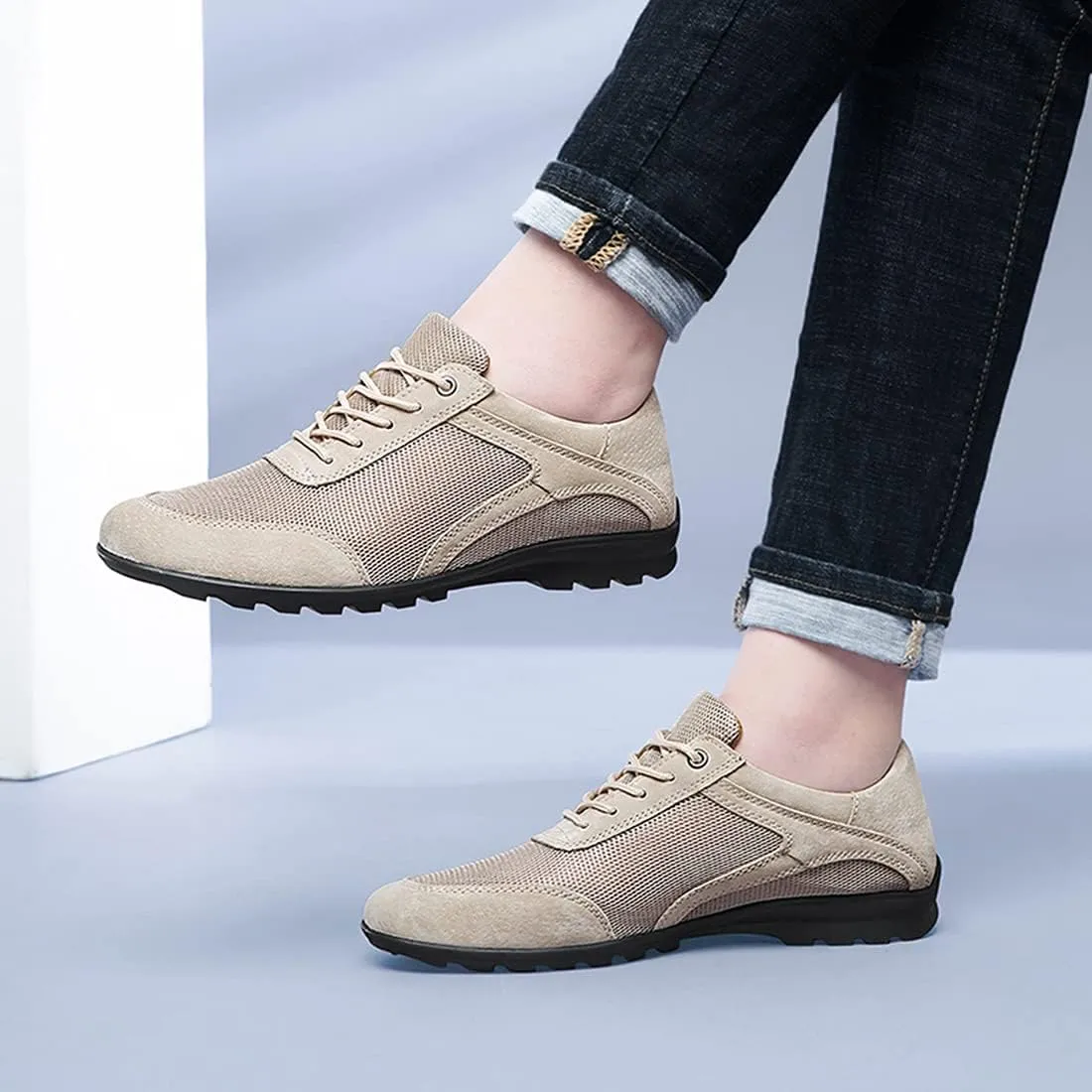Minishion Trainers for Mens Fashion Casual Mesh Walking Sneakers