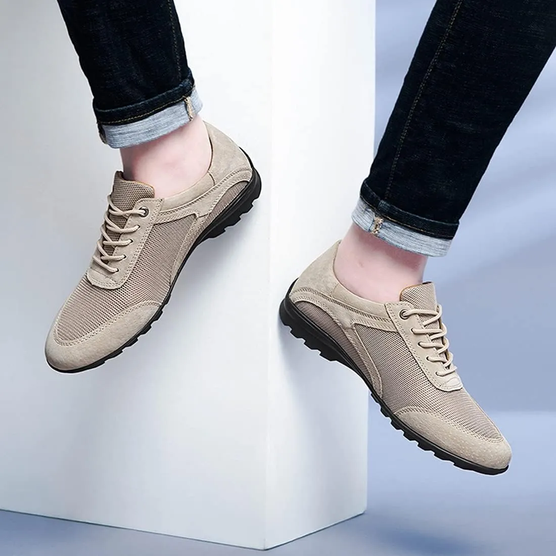 Minishion Trainers for Mens Fashion Casual Mesh Walking Sneakers