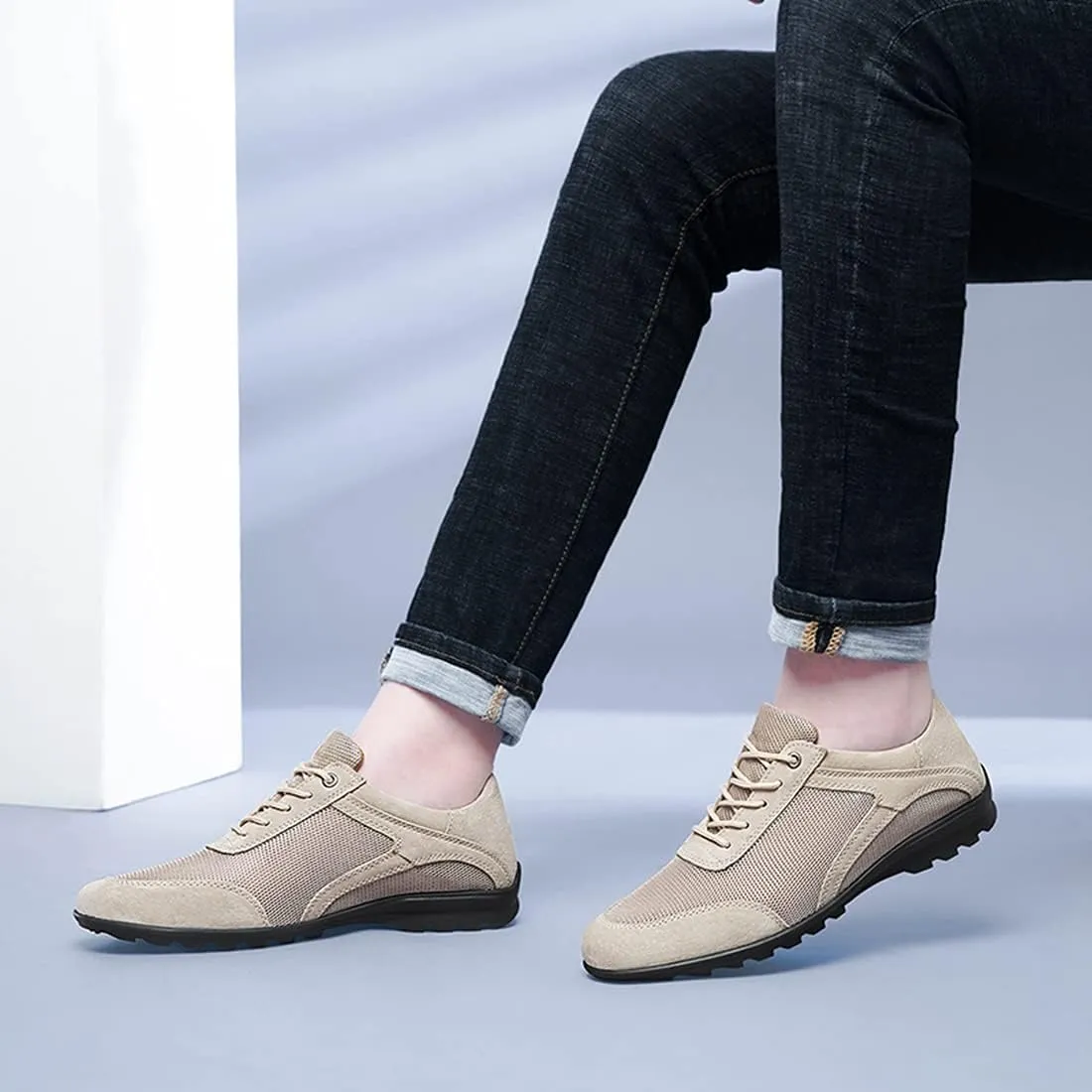 Minishion Trainers for Mens Fashion Casual Mesh Walking Sneakers