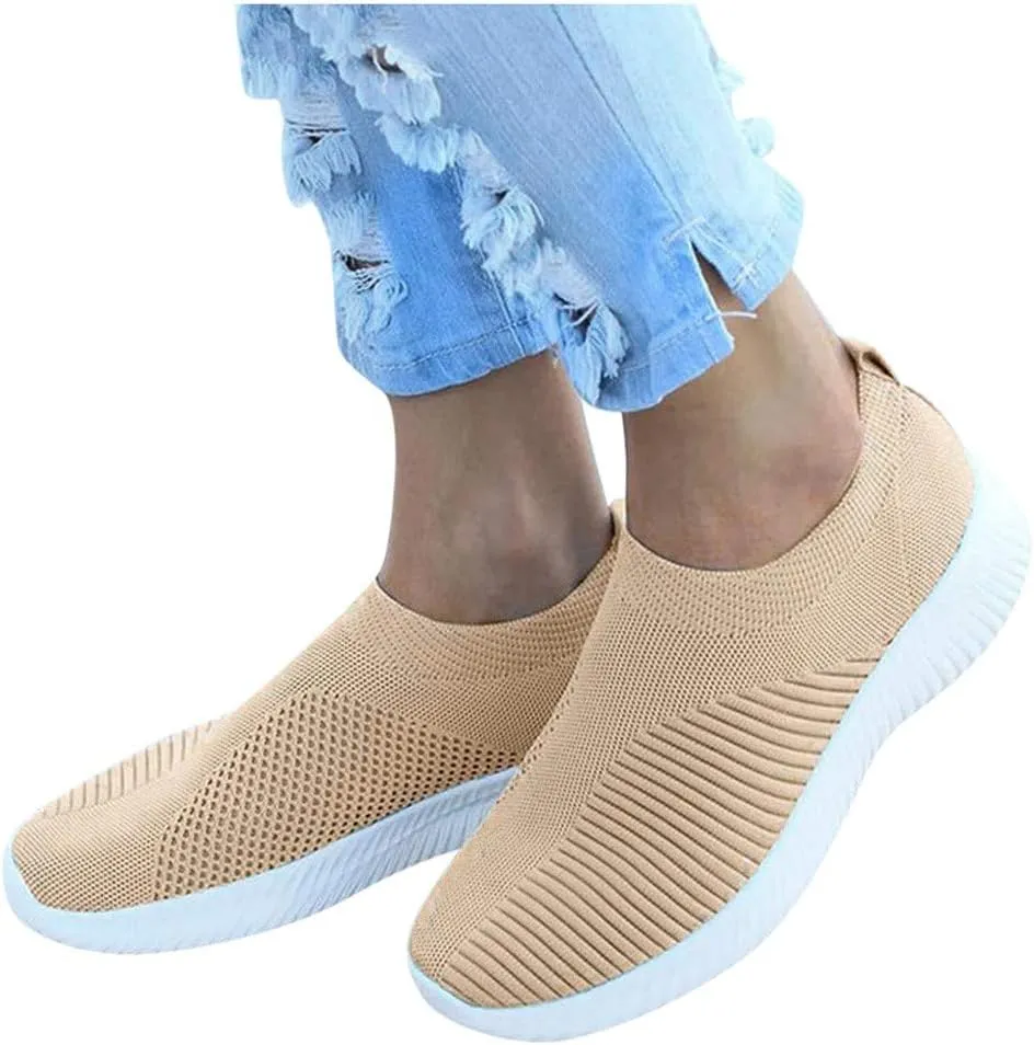 Women's Slip On Walking Shoes Running Comfortable Mens Running Shoes Wide Width Dressy Casual Shoes Women's Fashion Sneakers Red Tennis Shoe Cross Trainer Shoe